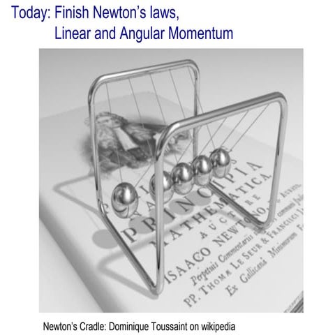 24 Apr 28 Newtons Laws, Linear Angular Momentum Presented