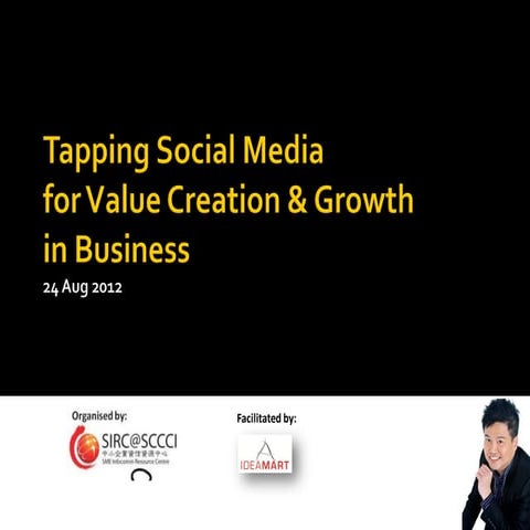 Tapping social media for value creation & growth in business