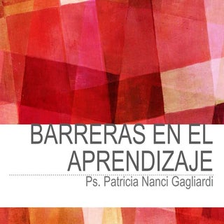  Barreras en el aprendizaje