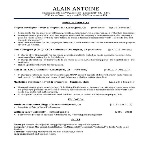 Alain Antoine presentations