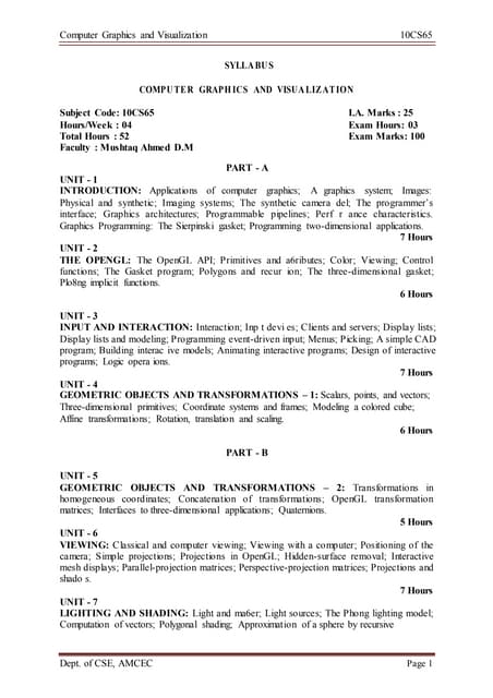 10cs65-cgnotes