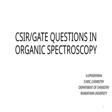 csir question on organic spectroscopy for competitive exams