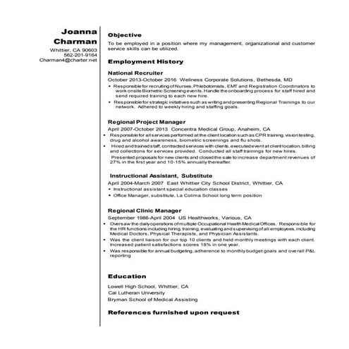 Human Resources Resume | DOCX