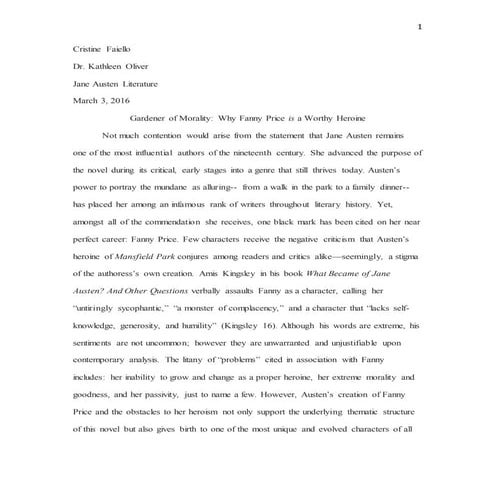 Jane Austen Paper 1