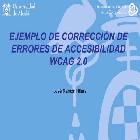 Ejemplo de corrección de errores de accesibilidad WCAG 2.0 en una página web
