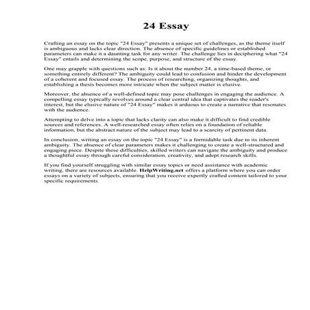 100 Essay | PDF