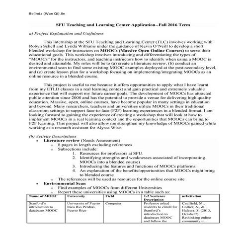 Belinda Jin TLC Proposal