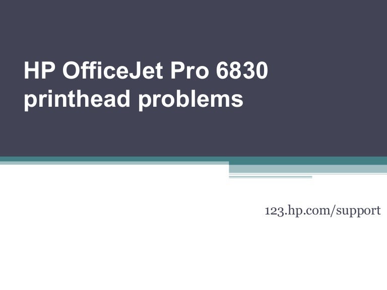 hp 6830 printhead problem
