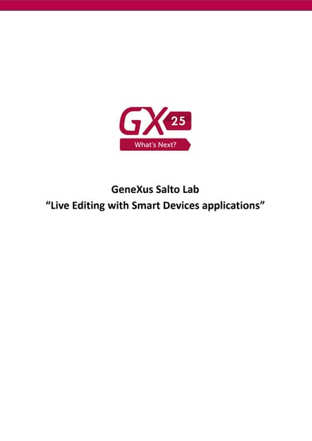 Laboratorio: Desarrollo para Smart Devices (continuación)