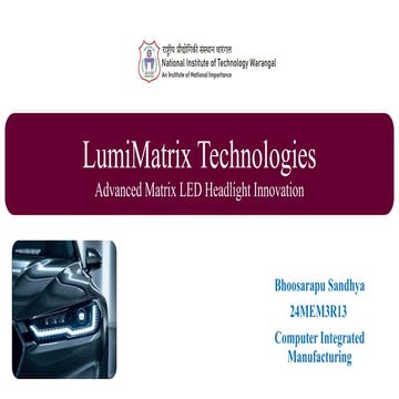 ADVANCED MATRIX LED HEADGEL TECHNOLOGIES | PPTX