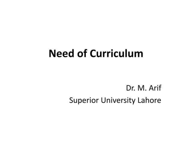 2&4 Need of Curriculum.pptx
