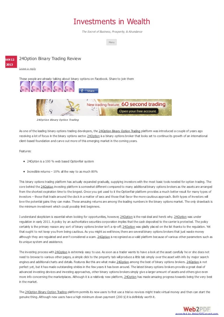 24 binary options review