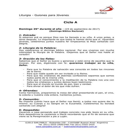 24 septiembre guión para jóvenes