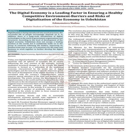 The Digital Economy is a Leading Factor in Ensuring a Healthy Competitive Env...