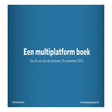Een multiplatform boek