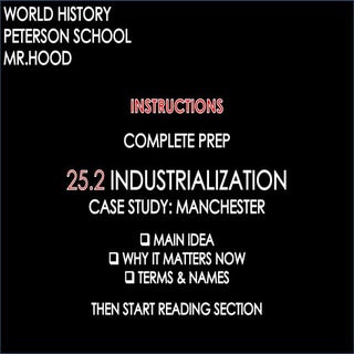25.2 INDUSTRIALIZATION. CASE STUDY:...