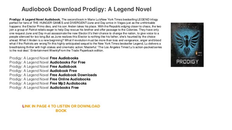 prodigy a legend novel prodigy a legend novel