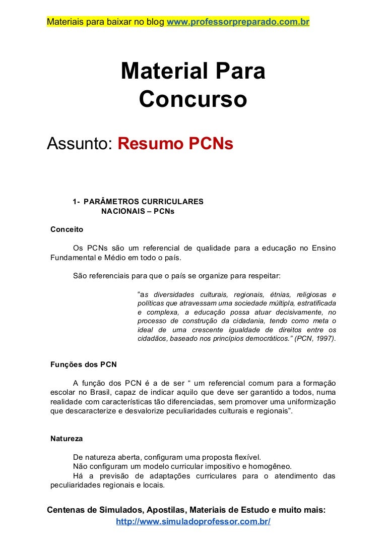 Resumo Pcns