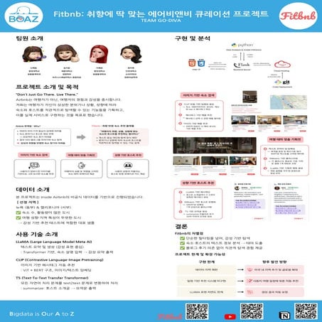 제 22회 보아즈(BOAZ) 빅데이터 컨퍼런스 - [GO-DIVA] : Fitbnb : 취향에 딱 맞는 에어비앤비 큐레이션 프로젝트