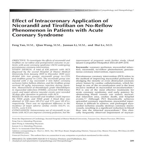 Management of no reflow | PPTX
