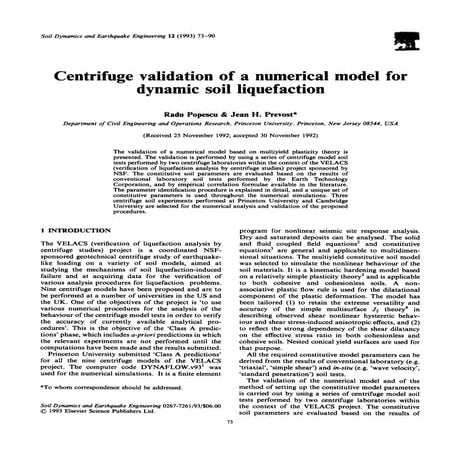 25. Centrifuge validation of a numerical model for.pdf