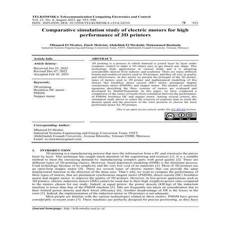 Comparative simulation study of electric motors for high performance of ...