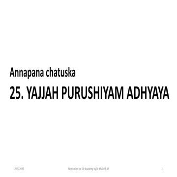 Charaka Samhita Sutra Sthana Chapter 25. Yajjapurushiya Adhyayam