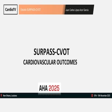 Estudio SURPASS-CVOT AHA 2025 Nueva Orleans
