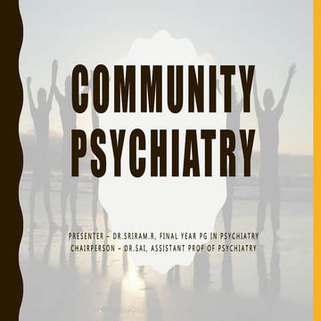 Community Psychiatry