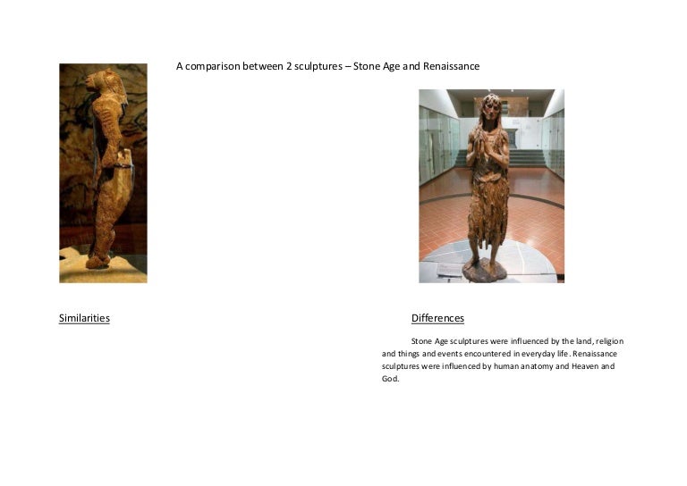 25.5.2011 a comparison between 2 sculptures