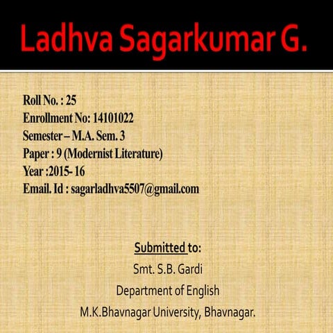 Gothic Elements in T.S. Eliot’s Postmodern Classic “The Waste Land”