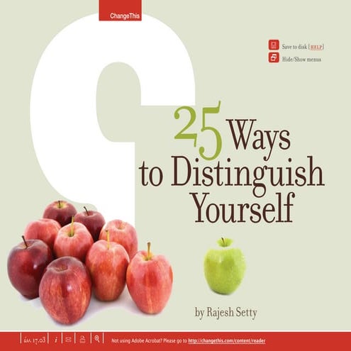 25 ways to distinguish yourself