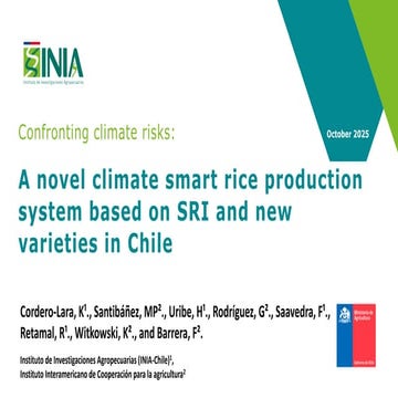 2501 A novel climate smart rice production system based on SRI and new variet...