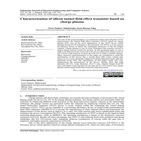 haracterization of silicon tunnel field effect transistor based on charge plasma