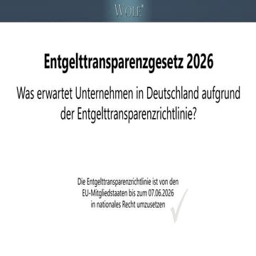Entgelttransparenzgesetz 2026: Was kommt auf uns zu?