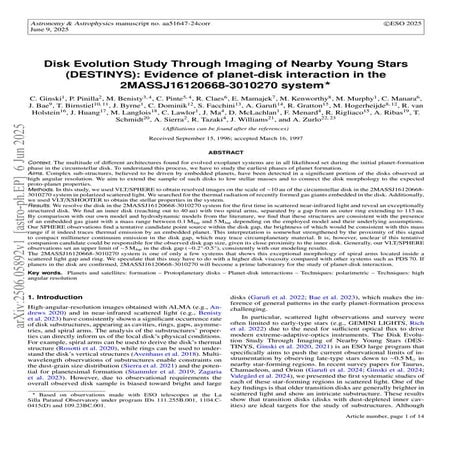 Disk Evolution Study Through Imaging of Nearby Young Stars (DESTINYS): Eviden...