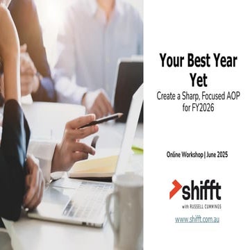 Your Best Year Yet​ Create a Sharp, Focused AOP for FY2026​