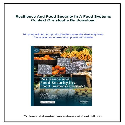 Food Security in the Caribbean - Presentation | PPTX