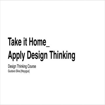 Apply Design Thinking