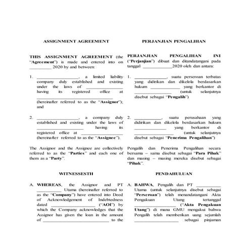 perjanjian-pengalihan-piutang-assignment-agreement-billingual (Beli Perjanjia...