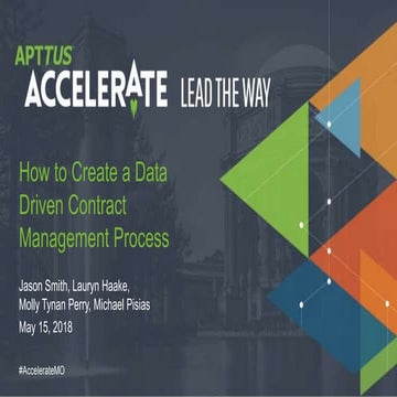 How to Create a Data Driven Contract Management Process