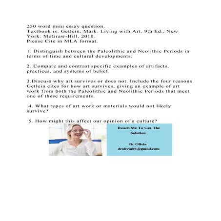250 word mini essay question.Textbook is Getlein, Mark. Living wi.docx