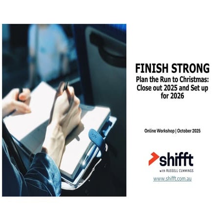 Finish Strong: Plan the Run to Christmas Close out 2025 and Set Up for a Powe...