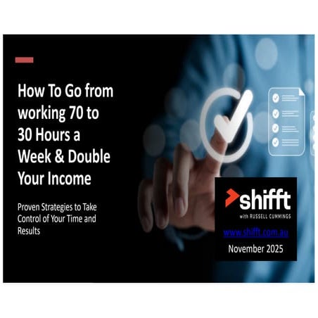 Shiff - Focused Execution Webinar Presentation