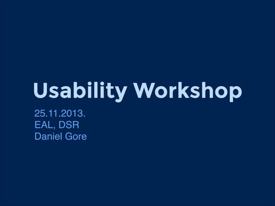 Usability Workshop at Lillebaelt Academy