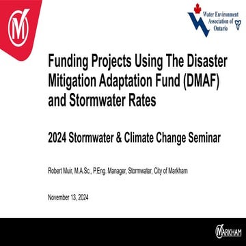 Funding and Managing Flood Mitigation with DMAF and Stormwater Rates in ...
