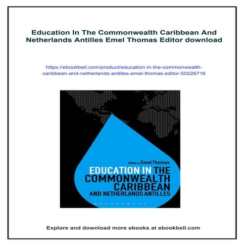 Education In The Commonwealth Caribbean And Netherlands Antilles Emel ...