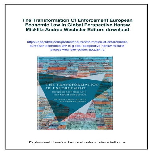 The Transformation Of Enforcement European Economic Law In Global ...