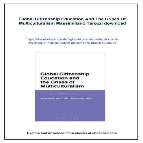 Global Citizenship Education And The Crises Of Multiculturalism ...