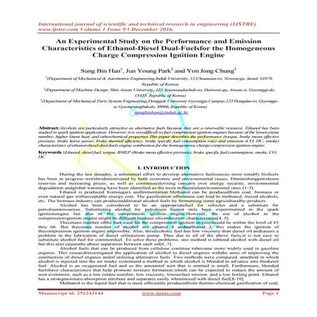 An Experimental Study on the Performance and Emission Characteristics of Etha...